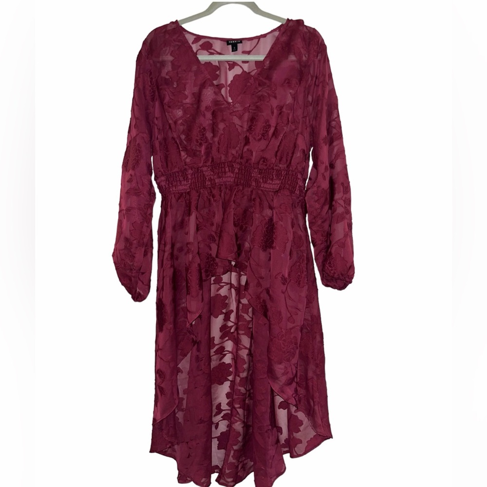 High low chiffon floral top